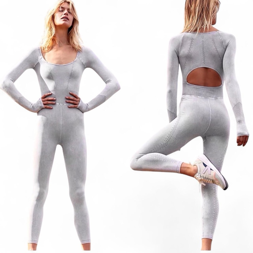 FP Movement by Free People Light Gray Jumpsuit